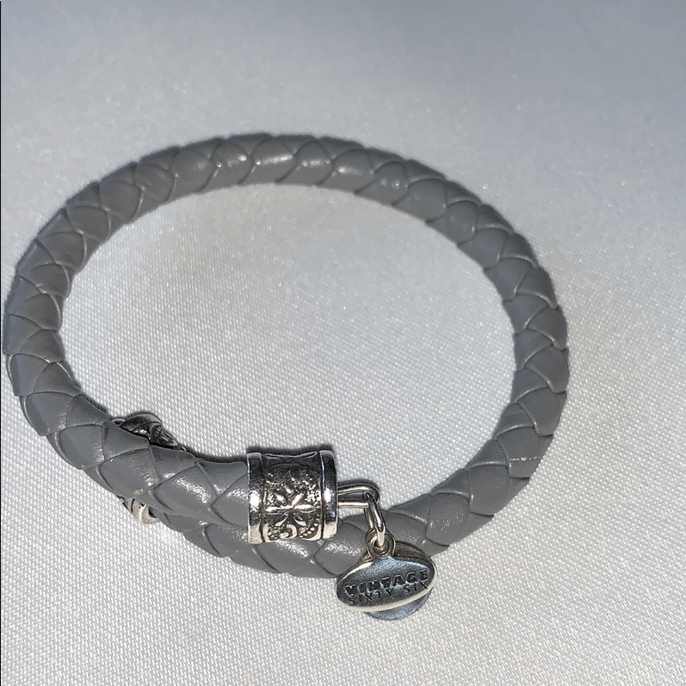 Spring Shower braided leather wrap bracelet